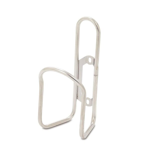 Minoura Stainless Steel Bottle Cage Fixed Position Silver - Silver