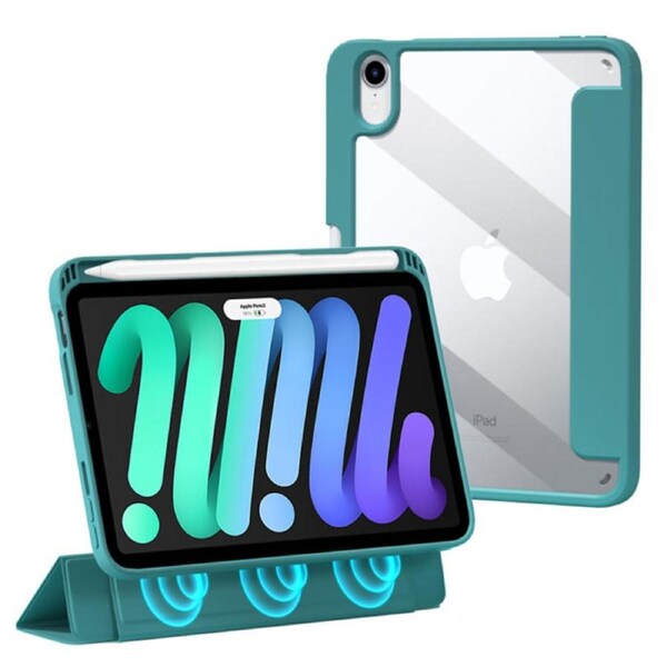 Nevenka Transparent Magnetic Removable Cover For iPad 10th 2022 10.9 Ultra Slim Smart Case-Dark Green