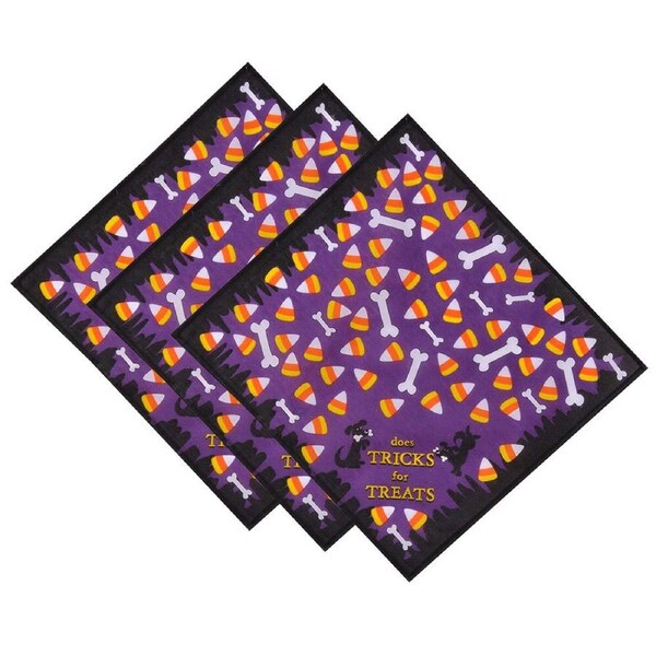 3x Rubies Does Tricks For Treats Dog Bandana Fancy Dress Up Pet Costume Size S-M