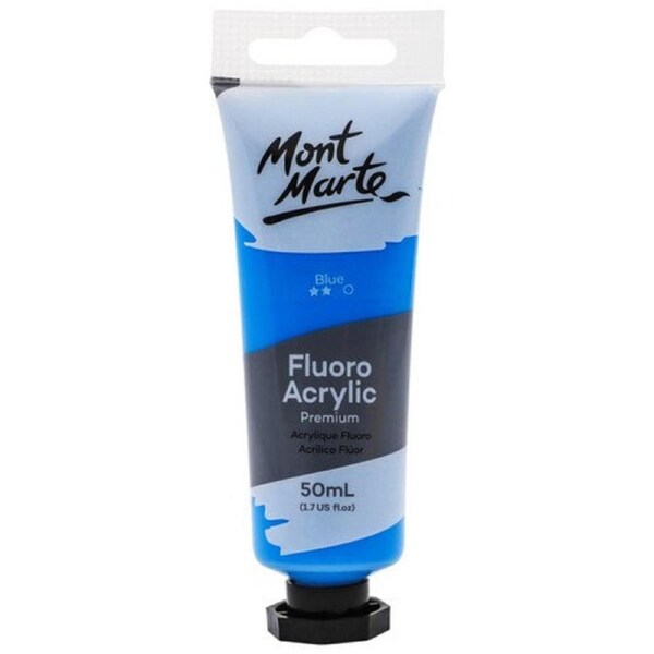 Mont Marte Premium Fluro Acrylic Paint - Blue