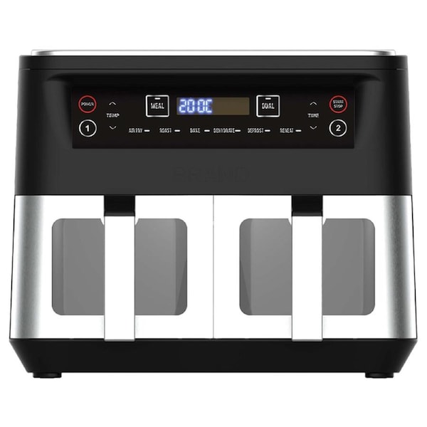 Kitchen Couture 10L 1700W Dual Draw Stainless Steel Air Fryer