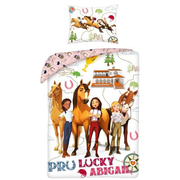 Spirit Riding Free Lucky Girls Cotton Quilt Cover Set - Single Bed Size