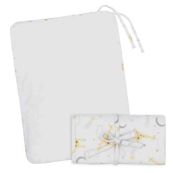 Living Textiles Baby/Newborn Waterproof Cotton Travel Change Mat Noah Giraffe