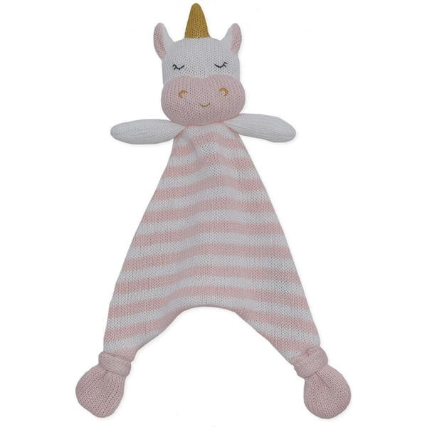 Living Textiles Newborn/Infant/Baby Cotton Kenzie the Unicorn Security Blanket