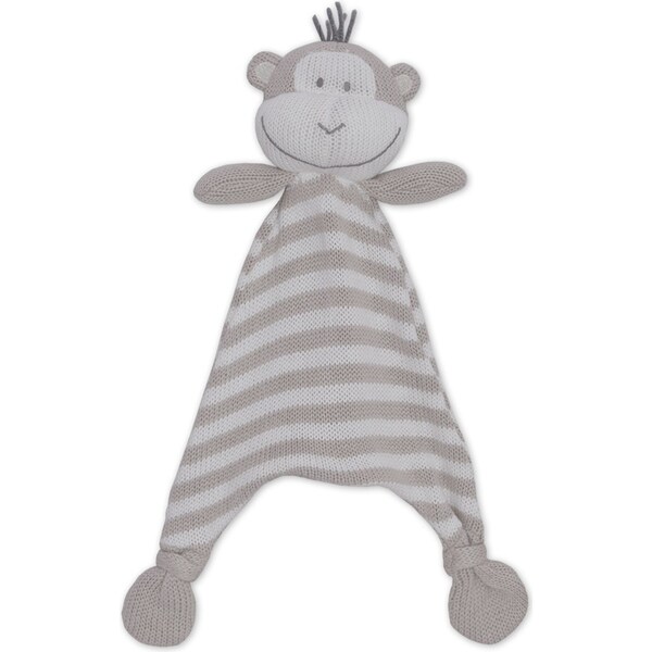 Living Textiles Newborn/Infant/Baby Cotton Max the Monkey Security Blanket