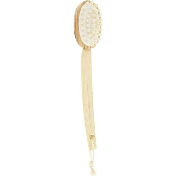 Big Massage Brush with Wooden Pins & Removable Handle - Tek