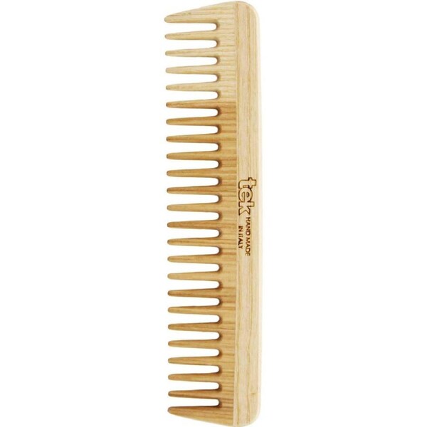 Big Ash Wood Comb with Wide Teeth - Tek