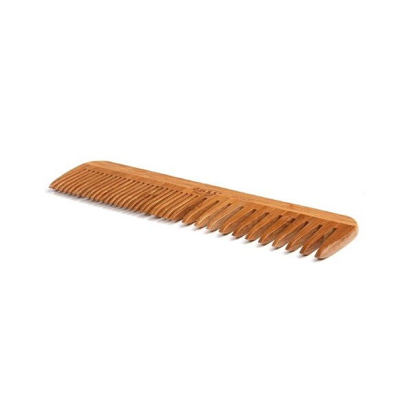 Fine / Wide Tooth Combination Style Bamboo Comb - The Green Brush - Bass Brushes