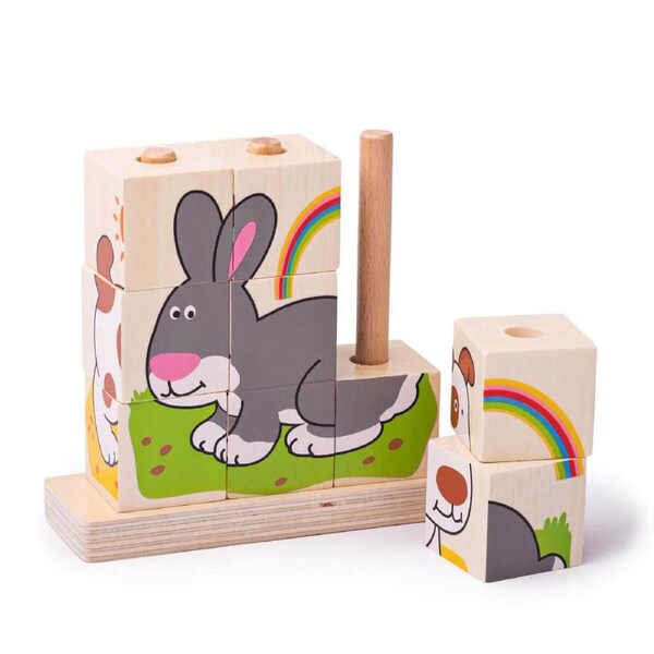 Stacking Puzzle Pets - Bigjigs Toys