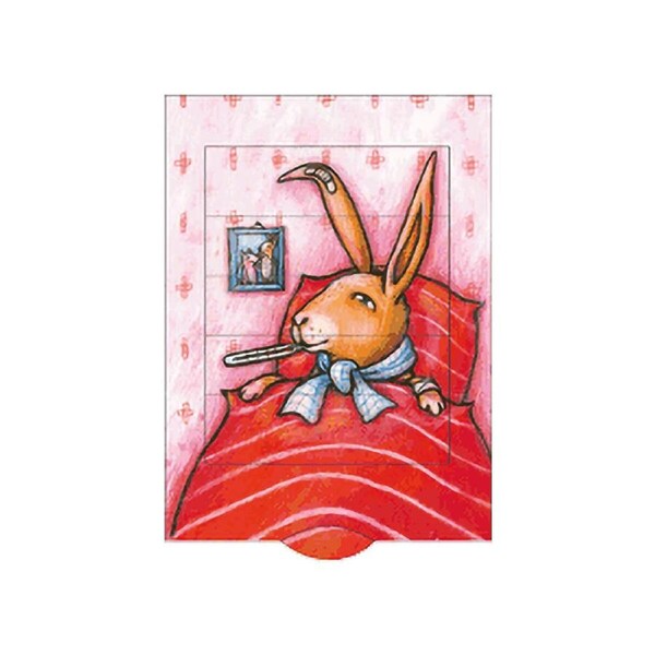 Get Well Soon Bunny 2-Way Living Card - Barenpresse