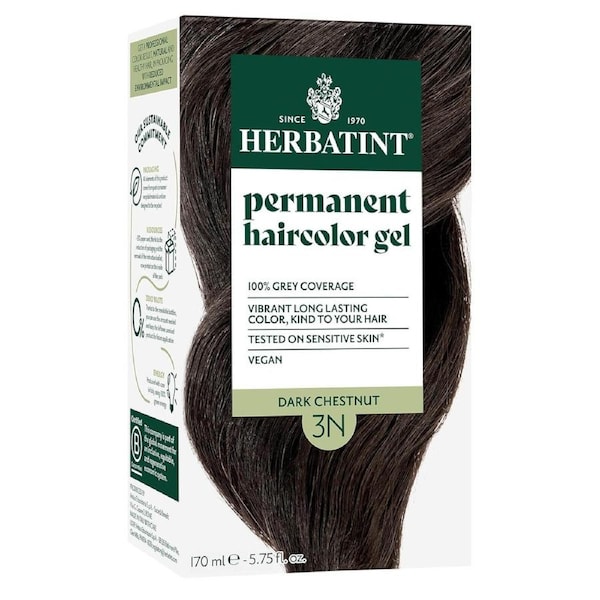 Chestnut, Dark (3N) - Herbatint Permanent Hair Colour Gel