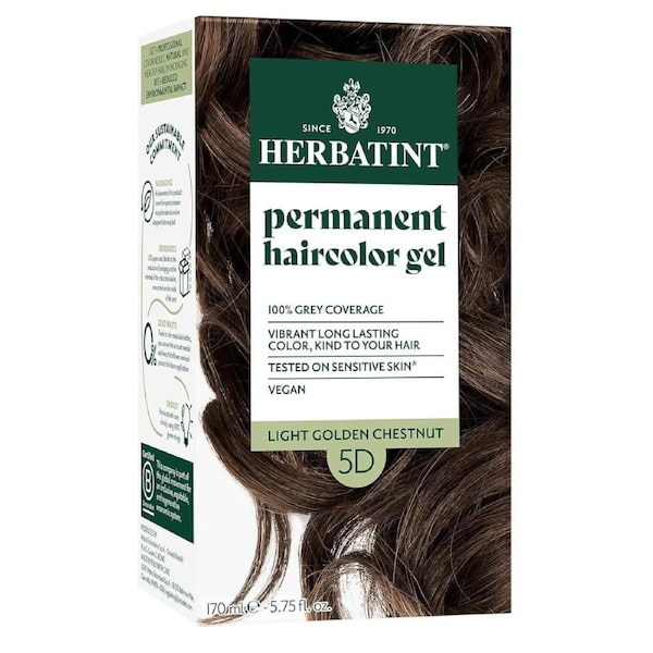 Chestnut, Light Golden (5D) - Herbatint Permanent Hair Colour Gel