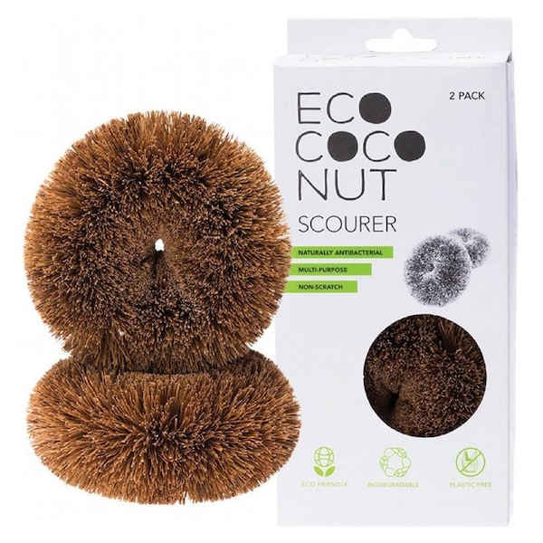 Coconut Fibre Scourer - Twin Pack - Ecococonut