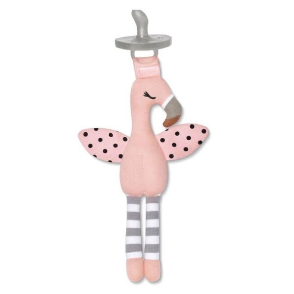 Franny Flamingo - Organic Pacifier Buddies - Apple Park