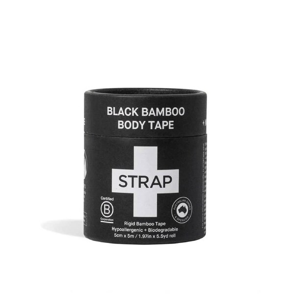 Strap Black Bamboo Rigid Body Tape - 5m / 5.5yd