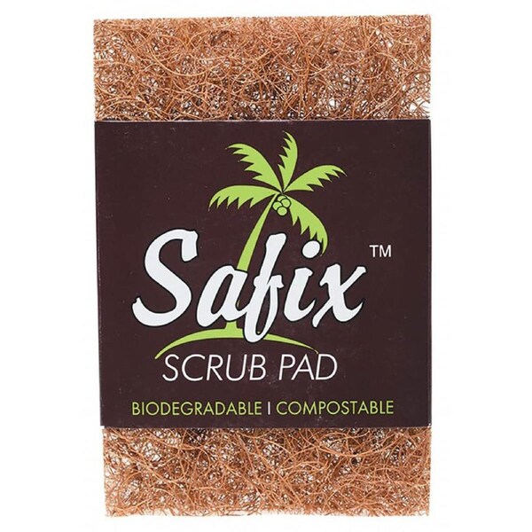 Coconut Scrub Pad, Jumbo - Biodegradable & Compostable - Safix