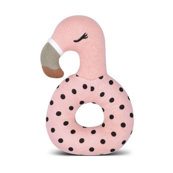 Franny Flamingo Rattle - Organic Farm Buddies - Apple Park