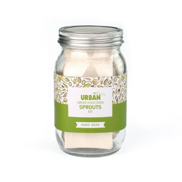 Grow Your Own Sprouts Jar Kit - Mung Beans - Urban Greens