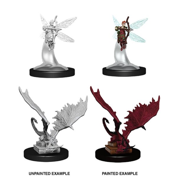D&D Nolzurs Marvelous Unpainted Miniatures Sprite & Pseudodragon