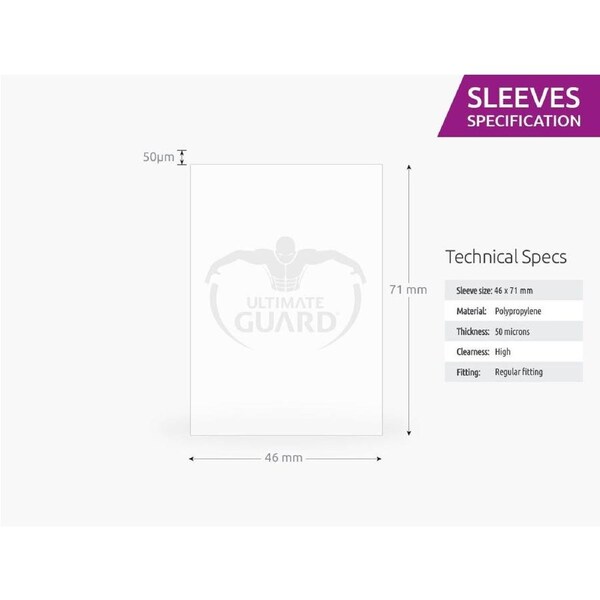 Ultimate Guard Premium Soft Sleeves for Board Game Cards Mini European (50) (46x71mm)