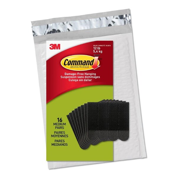 Command PH204BLK-16NA Value Pack Picture Hanging Strips, Medium, Black