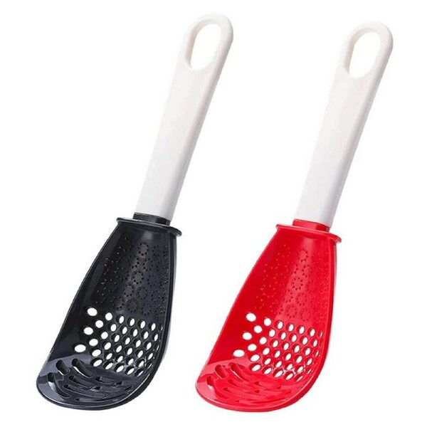 2pcs Cooking Spoon Multi Function Potato Masher Scoop Grater Kitchen Tool
