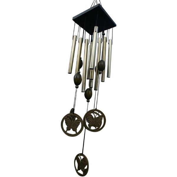 Large Wind Chimes Bell Stainless Butterfly 12 Tube Outdoor Windchime Garden Yard