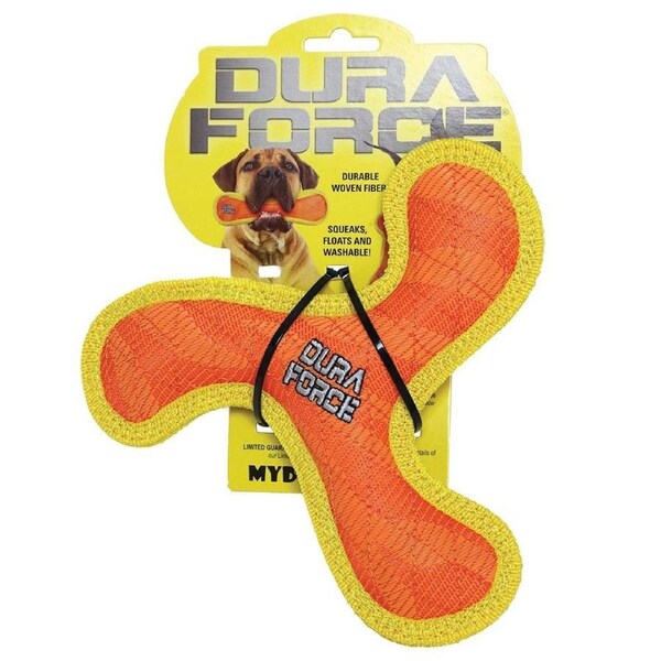 Orange/Yellow 19cm DuraForce Junior Boomerang Dog Toy