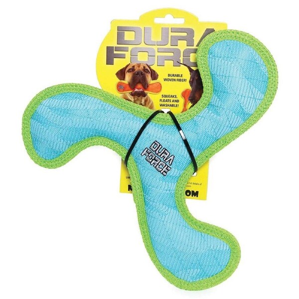 Blue/Green 26cm DuraForce Boomerang Dog Toy