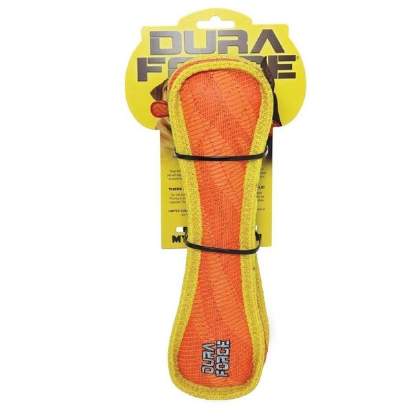 Orange/Yellow 28.5cm DuraForce Dog Toy Bone