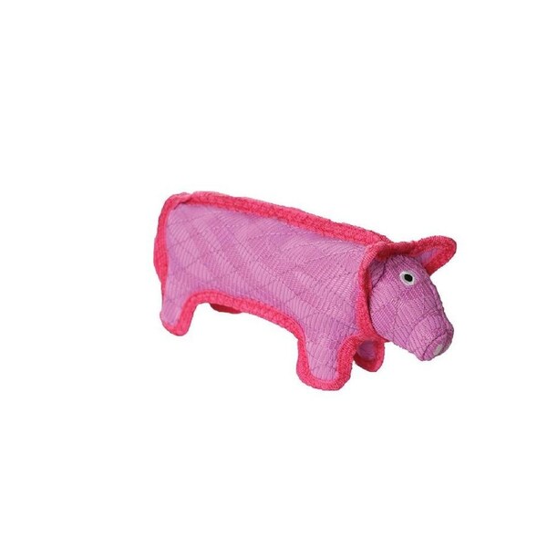 Pink 24cm x 10cm DuraForce Pig Dog Toy