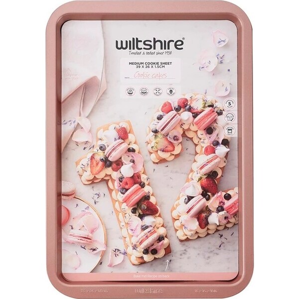 Wiltshire Rose Gold Non Stick Cookie Sheet 39cm
