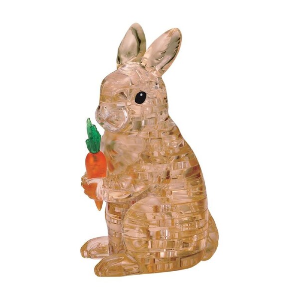 3D Brown Rabbit Crystal Puzzle