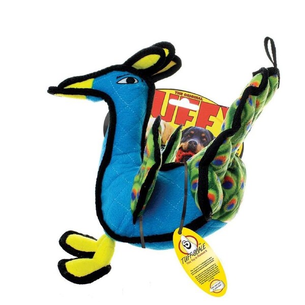 Zoo Animal Peacock Tough Dog Toy by Tuffy (28x35.5x30.5cm)