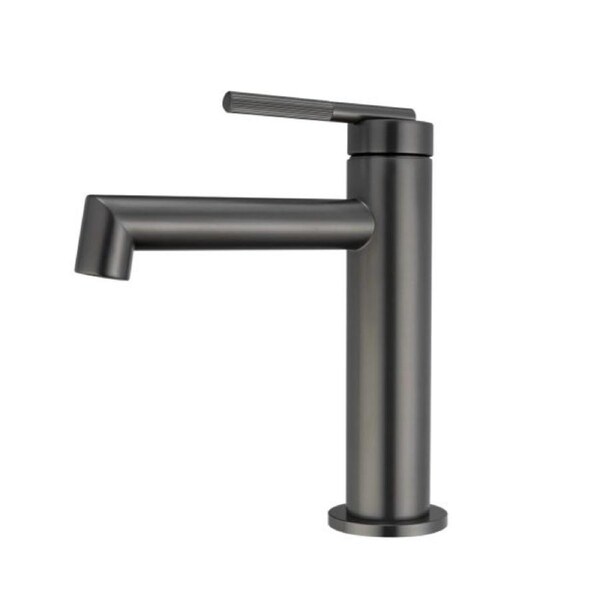 CADDENCE Series Brushed Gun Metal Grey Round Basin Mixer