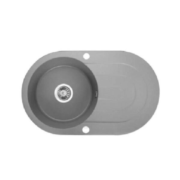 470*780*204mm ACA Laveo Grey Granite Stone Single Bowl with Drainer Sink