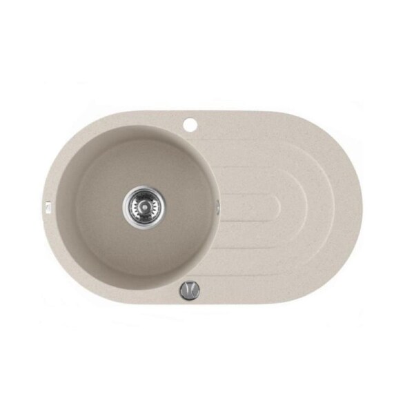 470*780*204mm ACA Laveo Beige Granite Stone Single Bowl with Drainer Sink
