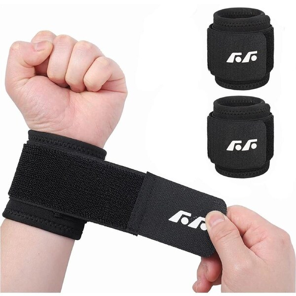 2 Pack Wrist Brace Adjustable Wrist Support Wrist Straps Fit Right and Left Hands for Men Women Fitness Weightlifting,Wrist Pain Relief-Wear Anywhere