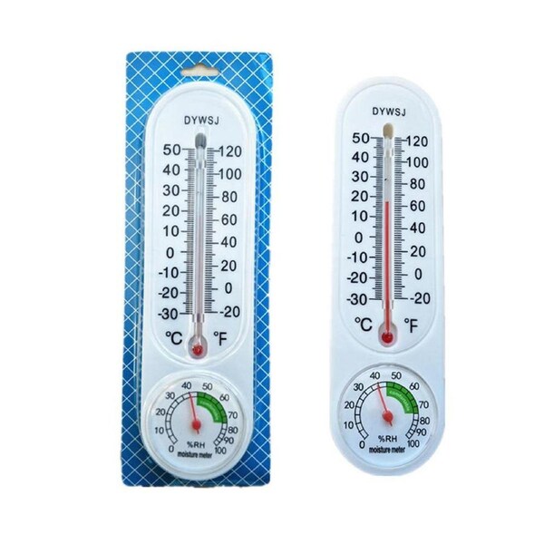 2Pack Outdoor/Indoor Thermometer Hygrometer Digital Humidity Meter Thermometers Wall Hang Temperature Humidity Gauge Meter with ( / )