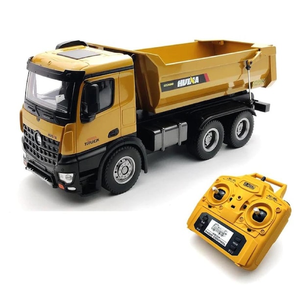 Huina 1582 RC Car 1/14 2.4Ghz Metal RC Dump Truck Construction Truck