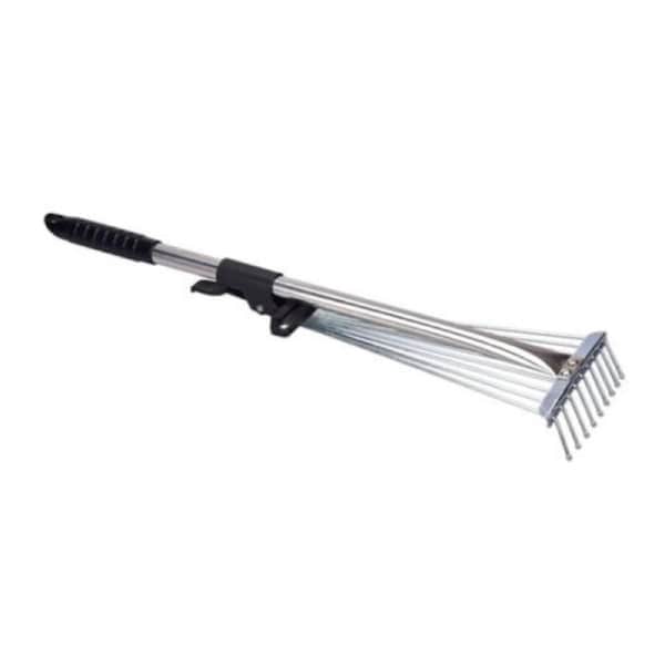 Garden Lawn Leaf Rake Adjustable Head with Telescopic Handle Garden Lawn Tool