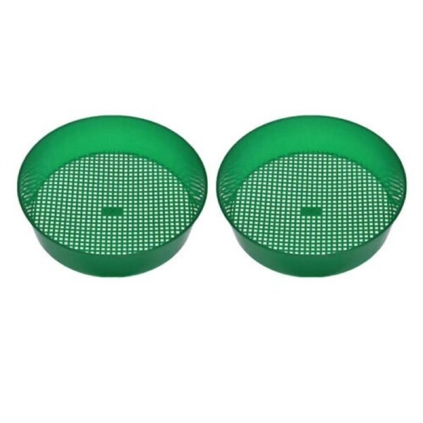 Garden Sieve Composy Soil Sand Green Stone Mesh Soil Sieve Small Gravel - 2pcs