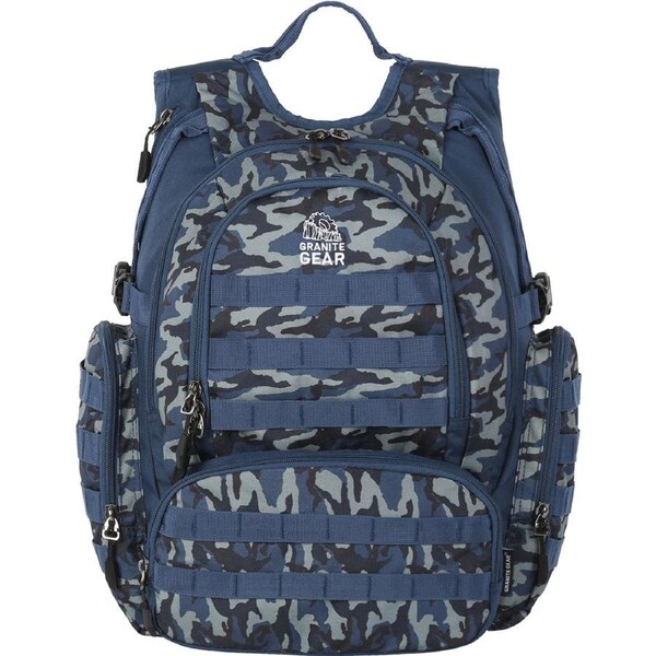 Granite Gear Waterproof Camping Hiking Backpack Outdoor Sports Gym Shoulder Bag 15" Laptop Backpack G7565 Camouflage Blue