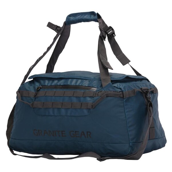 Granite Gear Foldable Duffle Bag With Backpack Straps Waterproof Sports Gym Duffel Bag Crossbody Camping Hiking Bag G3011 Blue