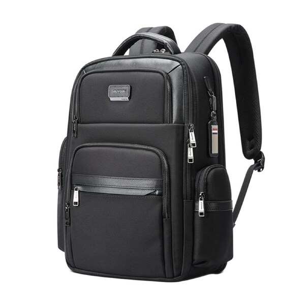 BOPAI Anti-Theft Smart 15.6" Laptop Backpack & USB Charging Luxury Leather Business Bag B1301