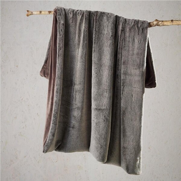 Hotham 130 x 160cm Throw Rug BROWN by Bianca