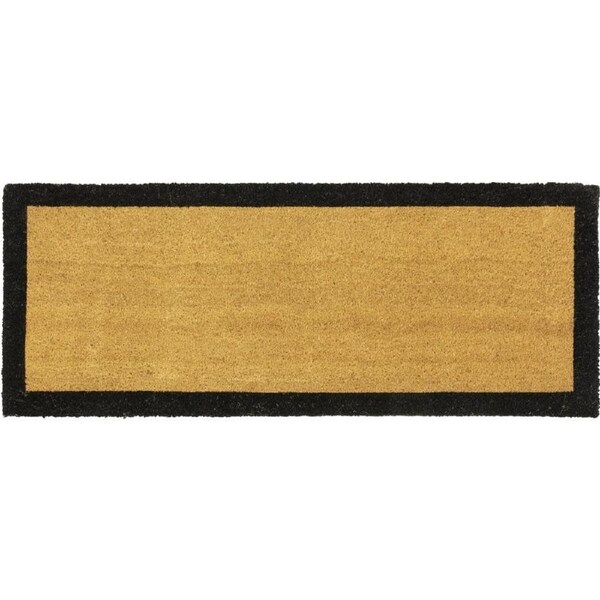 Printed Coir PVC Backed Double Door Outdoor Mat - Black Border