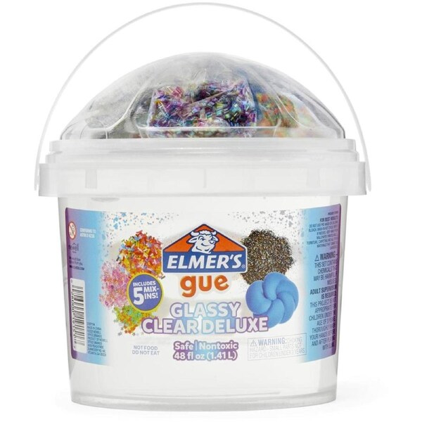Elmer's Gue Premade Slime – Clear Glassy Mix-in Bucket - 3LB