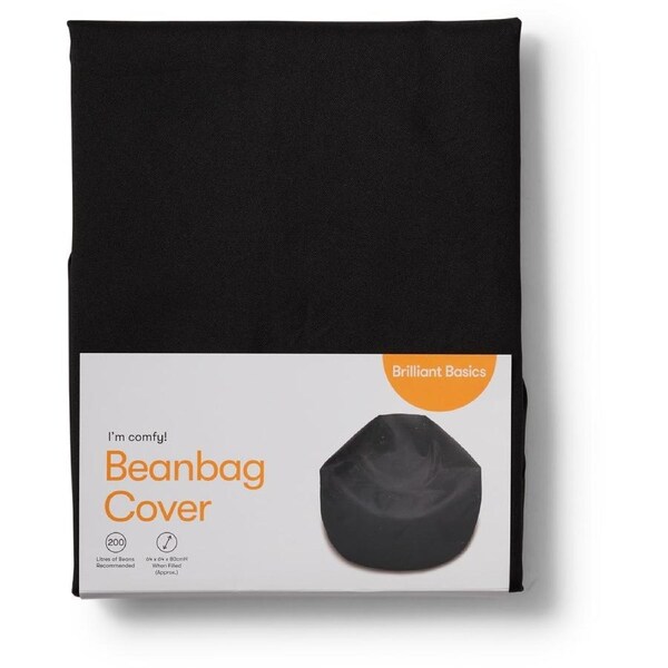 Brilliant Basics Bean Bag Cover 200L - Jet Black