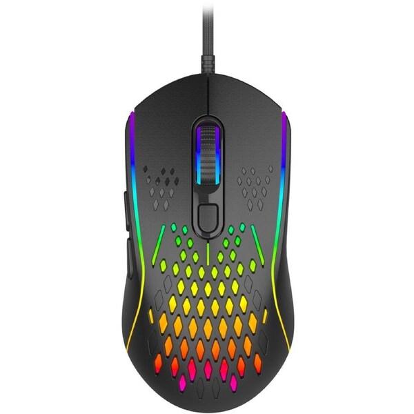 Laser Gaming: RGB Lightweight Gaming Mouse - Black/Rainbow